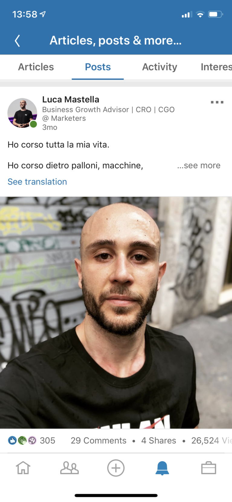 Luca Mastella LinkedIn Post 3